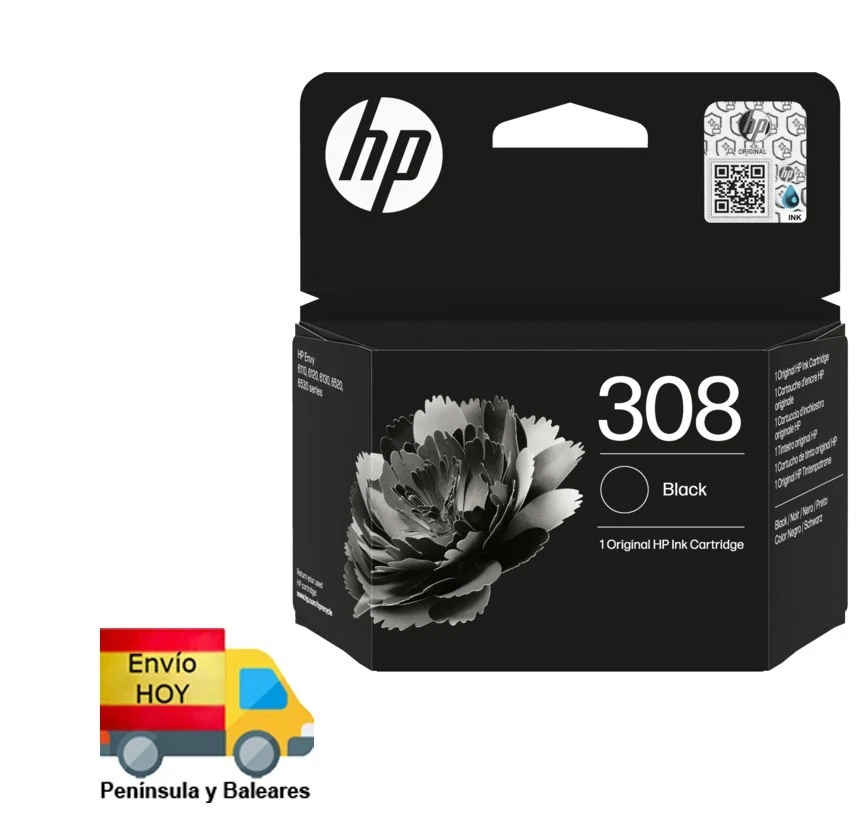 HP 308 Negro Cartucho de tinta - Imagen 1 de 1