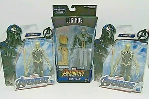 Marvel Legends Ebony Maw Avengers Endgame 2019 BAF Thanos con 2 soldati Chitauri - Foto 1 di 10