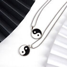 Tai Chi Yin Yang Pendant Necklace Black White Chinese Taoism Logo Necklace-qk