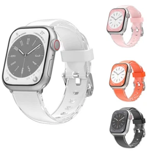 Correa deportiva transparente TPU pulsera correa para Apple Watch Ultra 8 7 6 5 4 3 SE - Imagen 1 de 20
