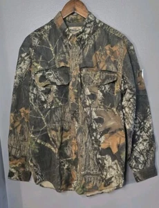 MEN'S FIELD STAFF CAMO LONG SLEEVE HUNTING SHIRT SIZE Small 34-36 MOSSEY OAK - Picture 1 of 9