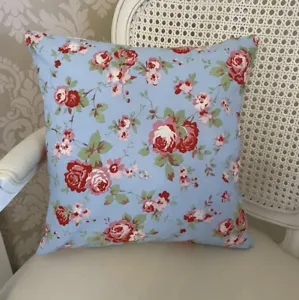 Envelope Cushion Cover in Cath Kidston Blue Rosali for Ikea, Various Sizes - Picture 1 of 7