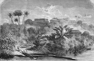 PERU - VILLAGE of IQUITOS (bank of Itaya - left of the Amazon) - Engraving 19th - Picture 1 of 3