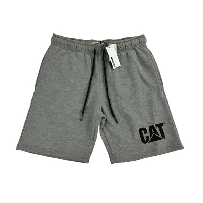 Caterpillar Mens Logo Graphic Fleece Drawstring Sweat Shorts Gray M - Image 1 of 4
