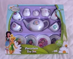 New in Box Disney fairies 12pc porcelain tea set, service for 4 - Picture 1 of 1