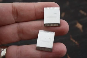 Vtg ESTATE Silver Tone Unbranded Engraved Monogrammed Initial L Cufflinks GUC - Picture 1 of 9