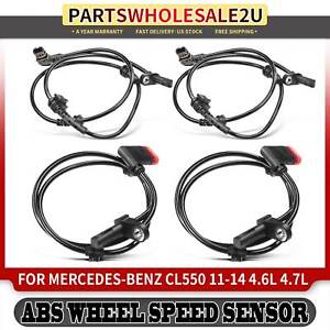 4x Front & Rear ABS Wheel Speed Sensor for Mercedes-Benz CL550 11-14 S350 12-13