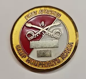 3RD Squadron 6TH Cavalry First Apaches Camp Humphreys Korea Challenge Coin - Picture 1 of 5