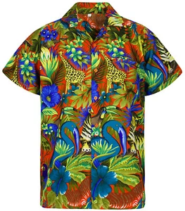 Funky Hawaiian Shirt Jungle Orange - Bild 1 von 6