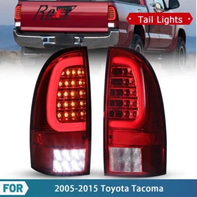 Par de luces traseras de señal de giro de lente roja para Toyota Tacoma 2005-2015 LED Foto 1 de 4