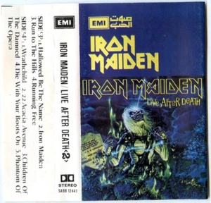 IRON MAIDEN "LIVE AFTER DEATH 2" EGYPT K7 MC CASSETTE TAPE ALBUM 1985 /+ RARE ++ - Bild 1 von 4