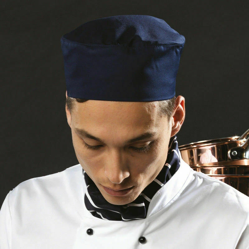 Premier Chef's Skull Cap PR653 Flat Top Professional Chef Kitchen Wear Totenkopf Kappe