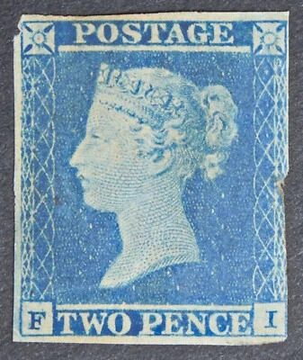 GB SG14 QV 1841 2d синий, FI, новый MNG, неисправности - Изображение 1 из 2