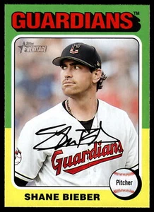 2024 Topps Heritage #108 Shane Bieber Cleveland Guardians - Imagen 1 de 2
