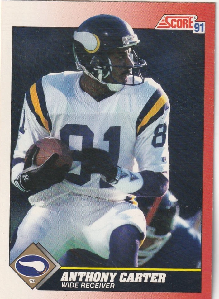 FREE SHIPPING-MINT-1991 Score Anthony Carter #182 PLUS VIKINGS BONUS CARDS - Image 1 of 1