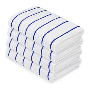 4 pieces Pack- 30x60 inches-XLarge Pool/Beach Striped Towels - Picture 1 of 14