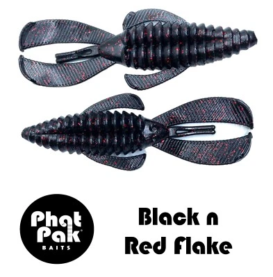 PHAT PAK BAITS Rage Bug Style Plastic Beaver Creature Bait Punching Bass Fishing Lure 20ct 4"