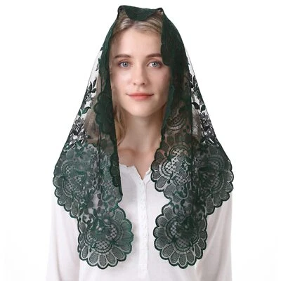 教堂教堂面纱天主教弥撒曼蒂利亚花边刺绣头盖 Churc... — 第 1/4 张图片
