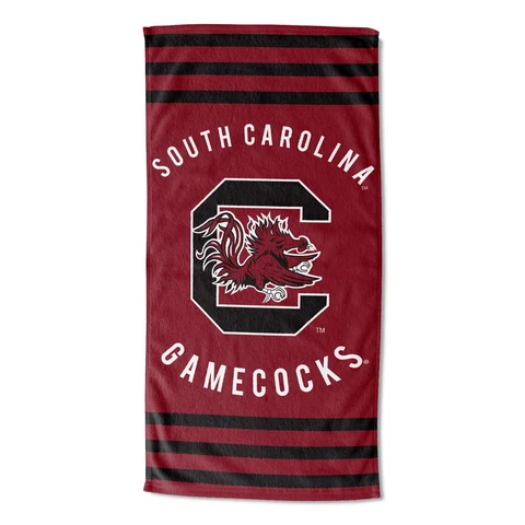 South Carolina Gamecocks Beach Towel (Stripes) OFFICIAL NCAA Cover