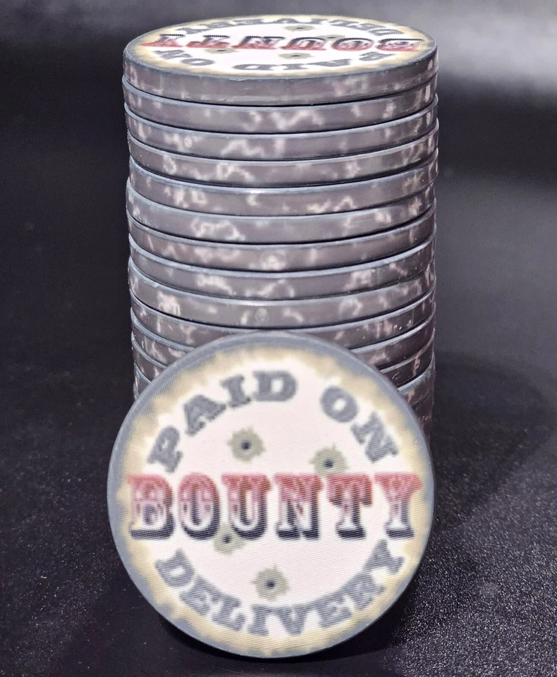 25 x 39mm Bounty Chip for Poker Tournament Ceramic - Image 1 of 1