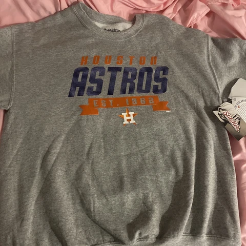 New Houston Astros University Est. 1962 Mens Sweater Size Large Stitches Cover