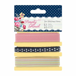 Papermania Simply Floral Adornos Pegatinas Tarjeta Kit Cinta - Imagen 1 de 8