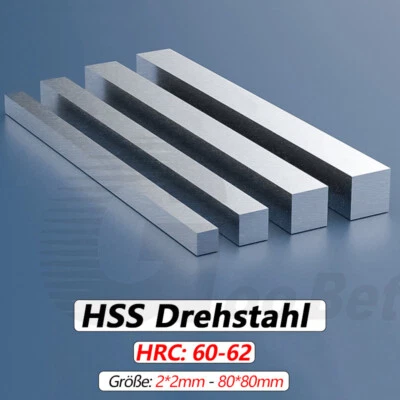 Drehlinge HSS Drehstahl Messer für Drehbank 2x2mm-80x80mm Quadrat HRC 60-62 CNC - Bild 1 von 4