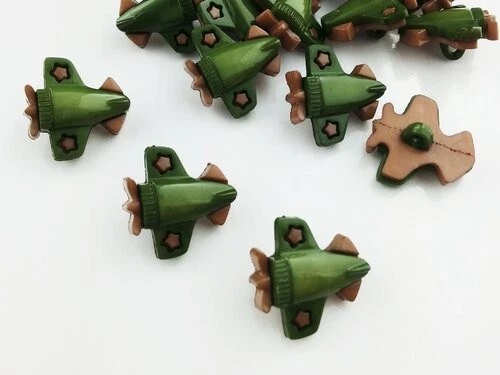 5 Ösenknöpfe Flugzeug 18mm Kinderknöpfe - Bild 1 von 1