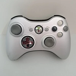 Microsoft Xbox 360 Official Silver Special Edition Controller Control Pad 5 - Picture 1 of 8
