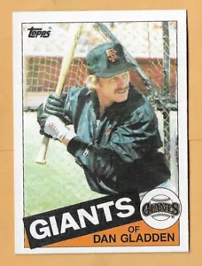 Dan Gladden Gigantes de San Francisco #386 - Topps casi nuevo-como nuevo 1985 - Imagen 1 de 2