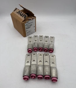 10PC Burndy YA36A3N131TD12E 2 Holes Aluminum Compression Lug Terminal Lot of 10 - Picture 1 of 7