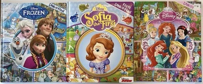 Look And Find Books  FROZEN, DISNEY Princesses, SOFIA The First, Large 12” X 10” - Image 1 of 4