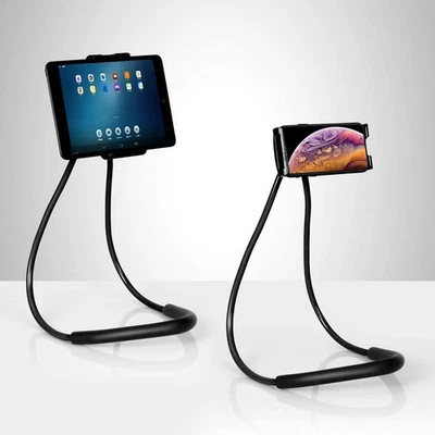 Cell Phone Neck Holder, Flexible Tablet Holder Stand Universal Black - Image 1 of 4