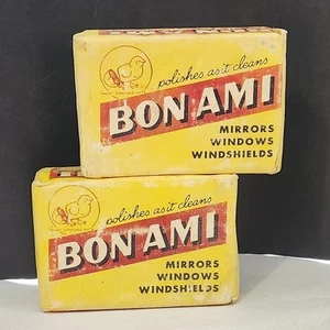 2 Vintage LARGE BON AMI Cleaning Cake Bar - 1940's, NOS 8 oz original package - Picture 1 of 5