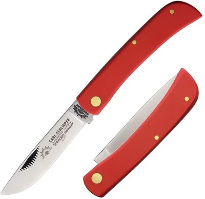 German Eye Clodbuster Jr Folding Knife Stainless Blade Red Synthetic Handle - Image 1 of 4