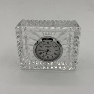 Waterford Kristall Tischuhr Vintage 3”x2,5”cottagecore traditioneller Klassiker - Bild 1 von 7