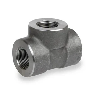 TEE 3/8" Class 3000 NPT Thread Ends Forged 304-L Stainless Steel Pipe Fitting - Picture 1 of 1