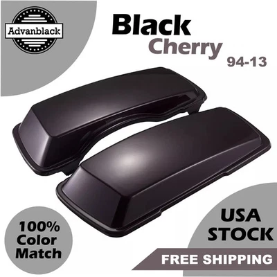 Black Cherry Saddlebag Lids Cover For Harley Street Road Electra Glide 1994-2013 - Image 1 of 4