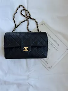 Chanel Medium Black Vintage Lambskin Classic Double Flap - Picture 1 of 11