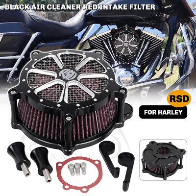 RSD Air Cleaner Red Intake Filter For Harley Dyna Fat Boy FLSTF Road King FLHRS - Изображение 1 из 4