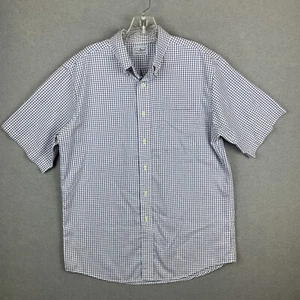 L.L. Camicia a quadri Bean Skater con bottoni bianca blu indie grunge uomo media - Foto 1 di 12