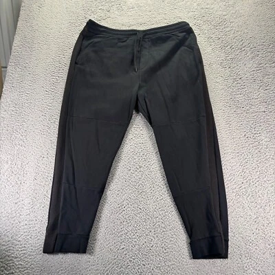 Armani Exchange Jogger Pants Mens XXL 2XL Black Cotton Blend Zip Pocket - Image 1 of 4