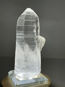 Quartz Crystal Lemurian Seed Crystal Raw Crystal LED USB Light Base 257g - Picture 1 of 12