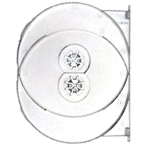 Double Clear DVD Tray Only for Holds 2 disc Expandable Casing with Clips LOT - Afbeelding 1 van 17