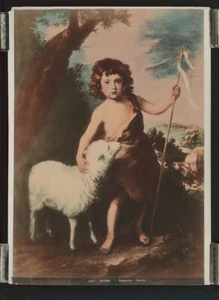 BE MURILLO Antik um 1900-1909 Hand-clrd Fotodruck Johannes Täufer GIOVANNINO - Bild 1 von 1