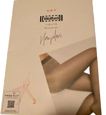 Wolford Hayden Tights Pantyhose Color: Black/Ash Size: Medium 19291 - Image 1 of 4
