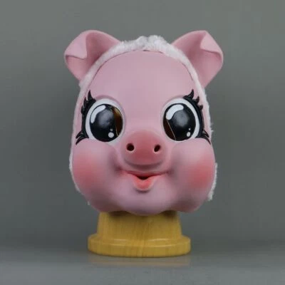 Cosplay Killing Eve Temporada 2 Villanel le Rosa Cerdo Máscara Halloween Divertido Lindo utilería Foto 1 de 4