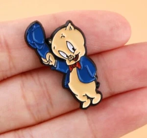 Classic WB Cartoon characters enamel pin -Porky Pig -AU Stock - Free AU Post - Picture 1 of 1