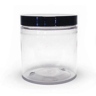 16 oz Clear PET Basic Jar 89/400 w/ CHOICE of caps - 18 sets FREE SHIPPING - Image 1 of 3