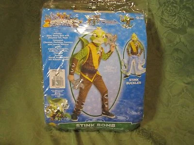 Skylanders Bomba Apestosa Niño Disfraz Máscara Cola Camisa Pantalones Conjunto Nuevo Pequeño 4-6 Foto 1 de 4